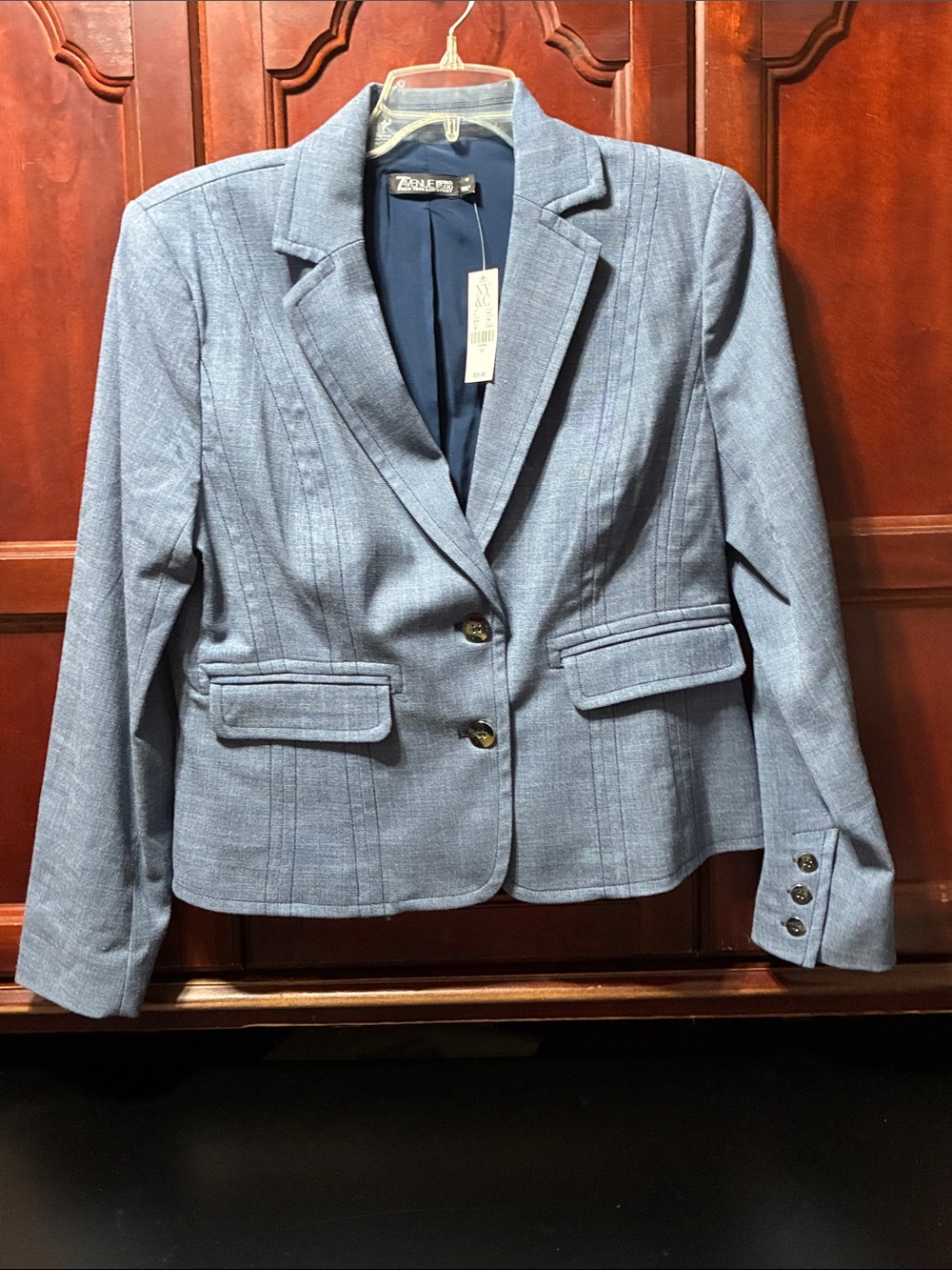 New York & Co Light Blue Tailored Women's Blazer